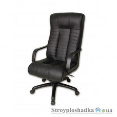 Кресло для руководителя Магнат Атлантик, 51х119-125 см, пластик, к/з Неаполь, черный