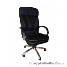Кресло для руководителя Магнат Скай, 51х119-125 см, хром, к/з Неаполь, черный