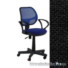 Офисное кресло AMF Чат/AMF-4, 65х65х89.5-100 см, эргономическая высокая спинка, ткань-А-1 черная