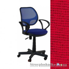 Офисное кресло AMF Чат/AMF-4, 65х65х89.5-100 см, эргономическая высокая спинка, ткань-А-28 красная
