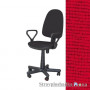 Офісне крісло AMF Комфорт Нью FS/АМФ-1, 65х65х101-113 см, ефект гойдання спинки, ролики обгумовані, підлокітники пластикові, тканина-А-28 червона