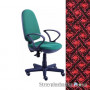 Офісне крісло AMF Меркурій FS/АМФ-4, 65х65х95-108 см, регулювальний важіль, ролики обгумовані, підлокітники пластикові, тканина-Поінт 28 чорно-червона