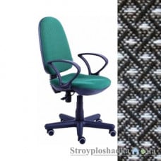 Офисное кресло AMF Меркурий FS/АМФ-4, 65х65х95-108 см, регулировочный рычаг, ролики обрезиненные, подлокотники пластиковые, ткань-Поинт 6 черно-серая