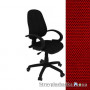 Офісне крісло AMF Поло 50/АМФ-5, 58x58x94-106 см, механізм пернамент-контакт, ролики обгумовані, підлокітники пластикові, тканина-червона
