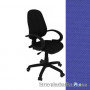 Офисное кресло AMF Поло 50/АМФ-5, 58x58x94-106 см, механизм пернамент-контакт, ролики обрезиненные, подлокотники пластиковые, ткань-синяя