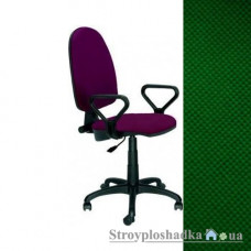 Офисное кресло AMF Престиж 50 Люкс/АМФ-1, 66х66х95-107 см, система газлифт, ролики обрезиненные, подлокотники пластиковые, ткань-зеленая