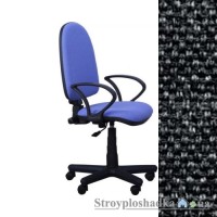 Офісне крісло AMF Сатурн FS/АМФ-4, 65х65х94-107 см, ефект гойдання спинки, ролики обгумовані, підлокітники пластикові, тканина-А-2 сіра