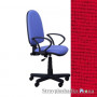 Офісне крісло AMF Сатурн FS/АМФ-4, 65х65х94-107 см, ефект гойдання спинки, ролики обгумовані, підлокітники пластикові, тканина-А-28 червона