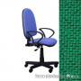 Офісне крісло AMF Сатурн FS/АМФ-4, 65х65х94-107 см, ефект гойдання спинки, ролики обгумовані, підлокітники пластикові, тканина-А-35 зелена