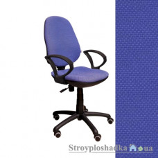 Офисное кресло AMF Спринт 50/АМФ-4, 67х67х98-110 см, механизм пернамент-контакт, ролики обрезиненные, подлокотники пластиковые, ткань-синяя