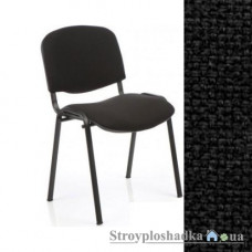 Офісний стілець AMF Ізо, 53.5х56х84 см, чорний каркас, тканина-А-1 чорна