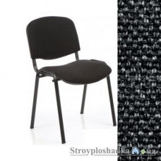 Офисный стул AMF Изо, 53.5х56х84 см, черный каркас, ткань-А-2 серая