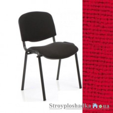 Офисный стул AMF Изо, 53.5х56х84 см, черный каркас, ткань-А-28 красная