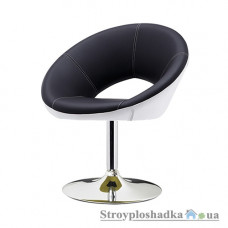 Офисное кресло Group SDM Беллино, 64х56х64-79 см, хромированный блин, искусственная кожа, черный