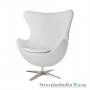 Офисное кресло Group SDM Эгг, 70х80х110 см, металлическая крестовина, искусственная кожа, белый
