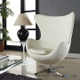 Офисное кресло Group SDM Эгг, 70х80х110 см, металлическая крестовина, искусственная кожа, белый
