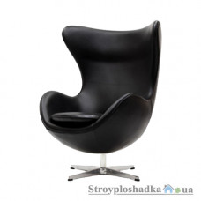 Офісне крісло Group SDM Егг, 70х80х110 см, металева хрестовина, штучна шкіра, чорний