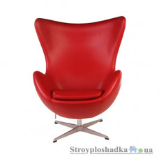 Офісне крісло Group SDM Егг, 70х80х110 см, металева хрестовина, штучна шкіра, червоний