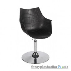 Офисное кресло Group SDM Кристаль В, 58х60х79.5 см, хромированная крестовина, пластик, черный