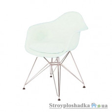 Офисное кресло Group SDM Париж-Тауэр, 70х64х63 см, ножки металлические хромированные, пластик на сиденье, подушка из материала кожзама, белый