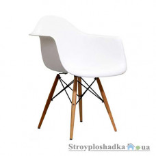 Офісне крісло Group SDM Тауер Вуд, 62х62х80 см, ніжки дерев'яні, пластик, білий
