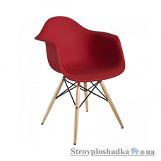 Офисное кресло Group SDM Тауэр Вуд, 62х62х80 см, ножки деревянные, пластик, красный