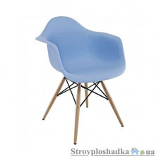 Офісне крісло Group SDM Тауер Вуд, 62х62х80 см, ніжки дерев'яні, пластик, синій