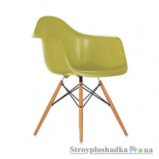 Офісне крісло Group SDM Тауер Вуд, 62х62х80 см, ніжки дерев'яні, пластик, зелений