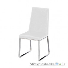 Офісний стілець Group SDM Беккі, 54.5х44.5х95 см, ніжки металеві хромовані, штучна шкіра, білий