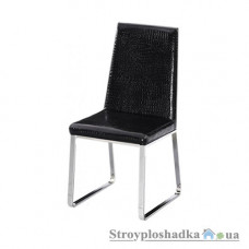 Офісний стілець Group SDM Беккі, 54.5х44.5х95 см, ніжки металеві хромовані, штучна шкіра, чорний