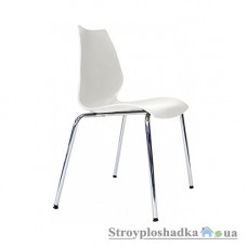 Офісний стілець Group SDM Лілі, 48х43х79 см, ніжки металеві хромовані, поліпропілен, білий