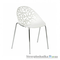 Офисный стул Group SDM Миа, 61х59х78 см, ножки металлические хромированные, пластик, белый
