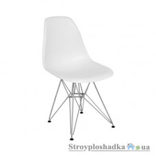 Офісний стілець Group SDM Тауер, 54х46.5х80.5 см, ніжки металеві хромовані, пластик, білий