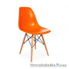 Офисный стул Group SDM Тауэр Вуд, 54х46.5х80.5 см, ножки деревянные, пластик, оранжевый