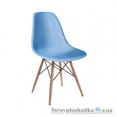 Офісний стілець Group SDM Тауер Вуд, 54х46.5х80.5 см, ніжки дерев'яні, пластик, синій