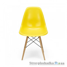 Офисный стул Group SDM Тауэр Вуд, 54х46.5х80.5 см, ножки деревянные, пластик, желтый