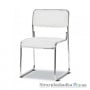Офисный стул Group SDM Вега, 50х51х80 см, ножки металлические хромированные, искусственная кожа, белый