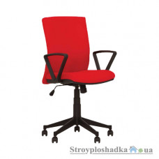 Офисное кресло Nowy Styl Cubic GTP ZT-23, 50х44.5х96-109 см, пластиковая крестовина, с нерегулируемыми подлокотниками по высоте, ткань, красный