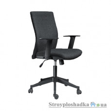 Офісне крісло Nowy Styl Cubic GTP ZT-25, 50х44.5х96-109 см, пластикова хрестовина, з регульованими по висоті підлокітниками, тканина, чорний