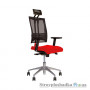 Офісне крісло Nowy Styl E-Motion R HR ZT-25, 46х48.5х119-128.2 см, полірована алюмінієва база, з підголовником, сітка/тканина, чорний