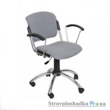 Офісне крісло Nowy Styl Era GTP Chrome (Lovato) ZT-13, 47х44х81-94 см, хромована база, тканина, сірий