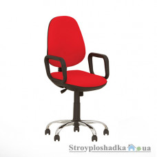 Офісне крісло Nowy Styl Komfort GTP Freestyle (Active-1) C-16, 46.5х42х96.5-116 см, металева хрестовина, тканина, червоний
