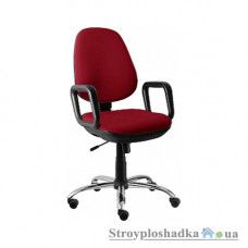 Офісне крісло Nowy Styl Komfort GTP Freestyle (Active-1) C-29, 46.5х42х96.5-116 см, металева хрестовина, тканина, бордовий