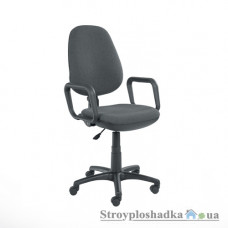 Офісне крісло Nowy Styl Komfort GTP Freestyle CH-24, 46х42х96.5-116 см, пластикова хрестовина, з підлокітниками, тканина, сірий