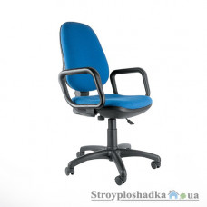 Офісне крісло Nowy Styl Komfort GTP Freestyle ZT-05, 46.5х42х96.5-116 см, пластикова хрестовина, з підлокітниками, тканина, блакитний
