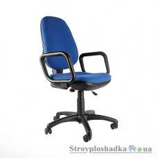 Офісне крісло Nowy Styl Komfort GTP Freestyle ZT-07, 46.5х42х96.5-116 см, пластикова хрестовина, з підлокітниками, тканина, синій