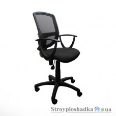 Офісне крісло Nowy Styl Alfa GTP(J) ОН/5 С-11, 46х38х87-106 см, пластикова хрестовина, тканина, чорний