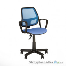 Офісне крісло Nowy Styl Alfa GTP(J) ОН/5 С-14, 46х38х87-106 см, пластикова хрестовина, тканина, синій