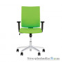 Офисное кресло Nowy Styl Madame R Green CN-200, 44х46х93-107 см, механизм качания на алюминиевой базе, ткань, зеленый
