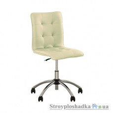 Офисный стул Nowy Styl Malta GTP Chrome Eco 50, 47.5х43х85-98 см, подъемно-поворотный механизм, ткань, белый